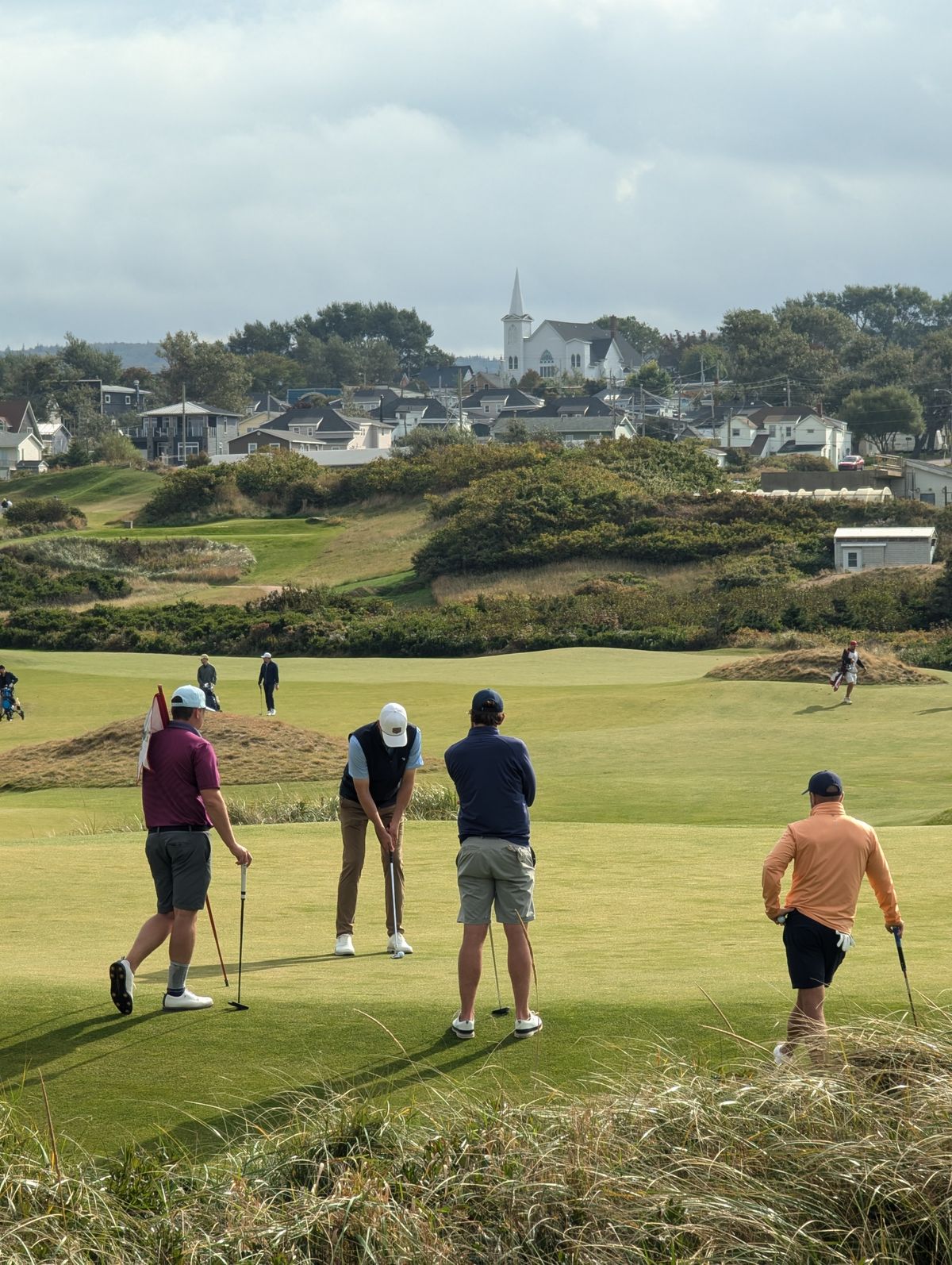 Golfers enjoying a round together in Japan